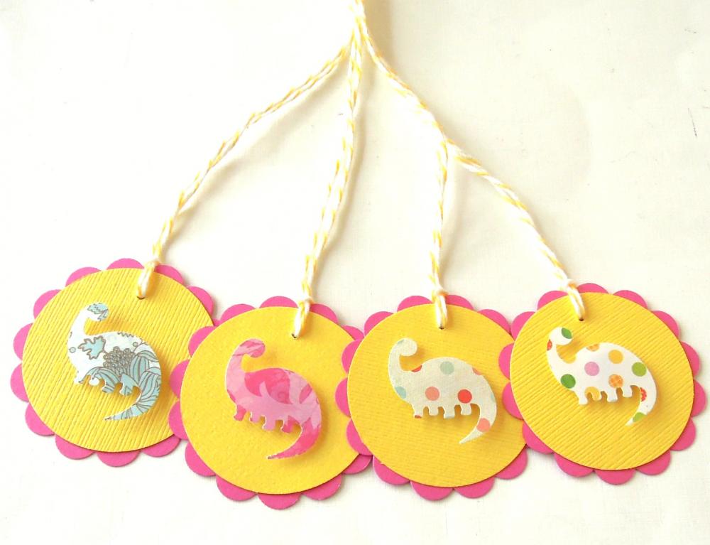 Dinosaur Tags - Set of 4