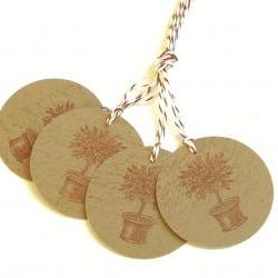 Topiary Tags - Set of 4