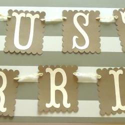 Vintage Inspired Just Married Garland