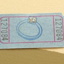 Blue Diamond Ring Raffle Tickets - Set of 12