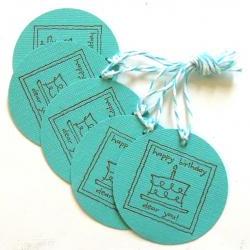 Birthday Cake Tags - Set of 5