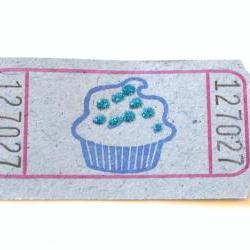 Blue Cupcake Raffle Tickets - Set of 12
