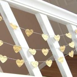 Vintage Inspired Music Sheet Heart Garland - 3 yards