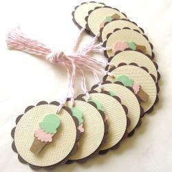 Ice Cream Social Tags - Set of 10